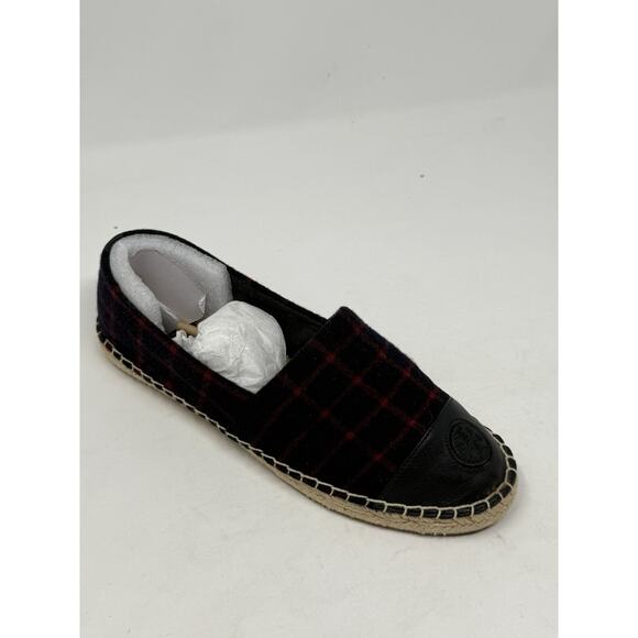Tory Burch shoes checked wool color block espadrilles 8 NIB - Picture 3 of 10